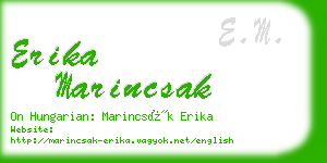 erika marincsak business card